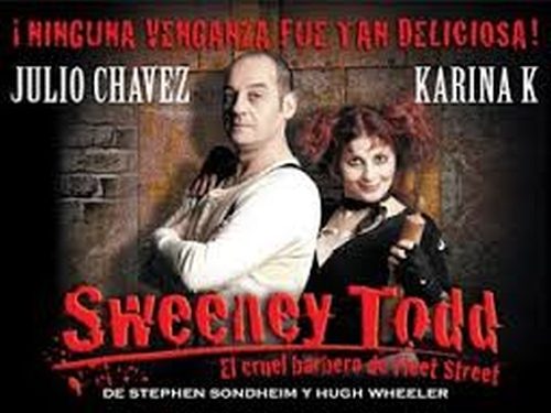 Afiche de Sweeney Todd con Julio Chávez y Karina K